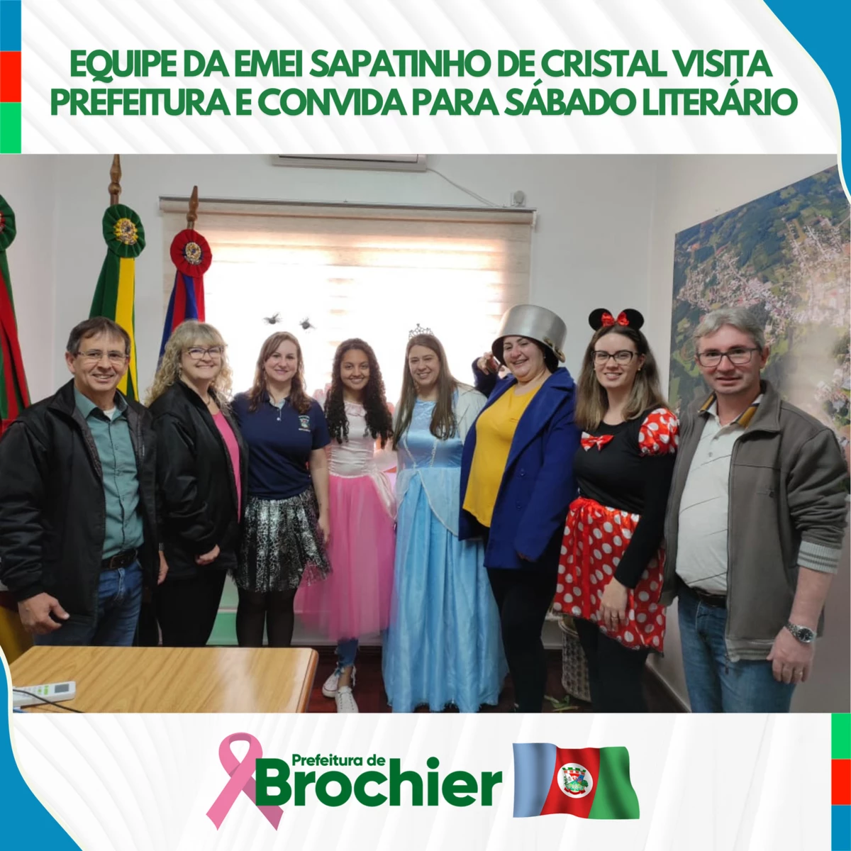 equipe-da-emei-sapatinho-de-cristal-visita-prefeitura-e-convida-para-sabado-literario