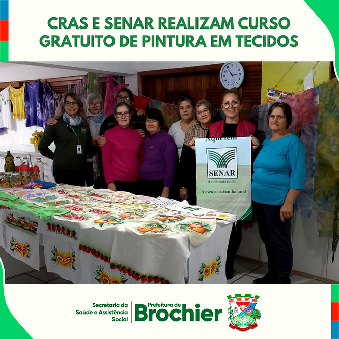 cras-e-senar-realizam-curso-gratuito-de-pintura-em-tecidos